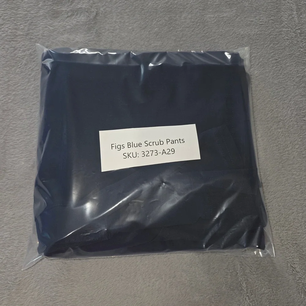 Figs Navy Blue Scrub Pants Technical Collection T21004 Mens Small Drawstring